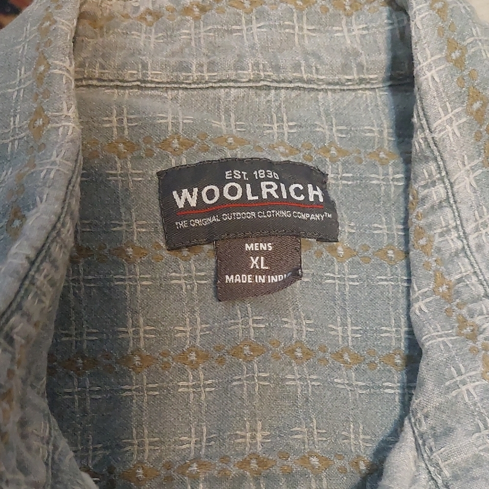 Woolrich Light Green Patterned Button-Down Shirt - image 2